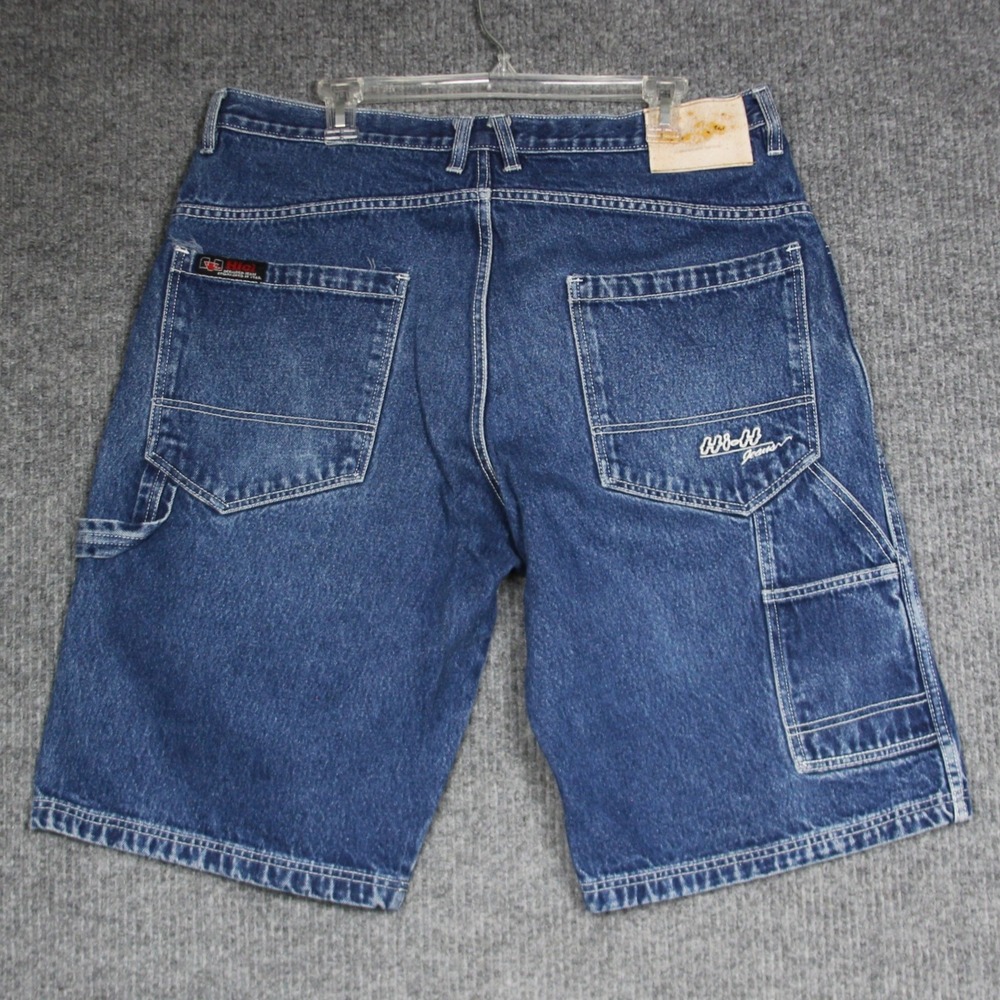 Y2K JNCO‎ Type Shorts Mens 38 Blue Jeans Relaxed Fit Casual Skater Carpenter